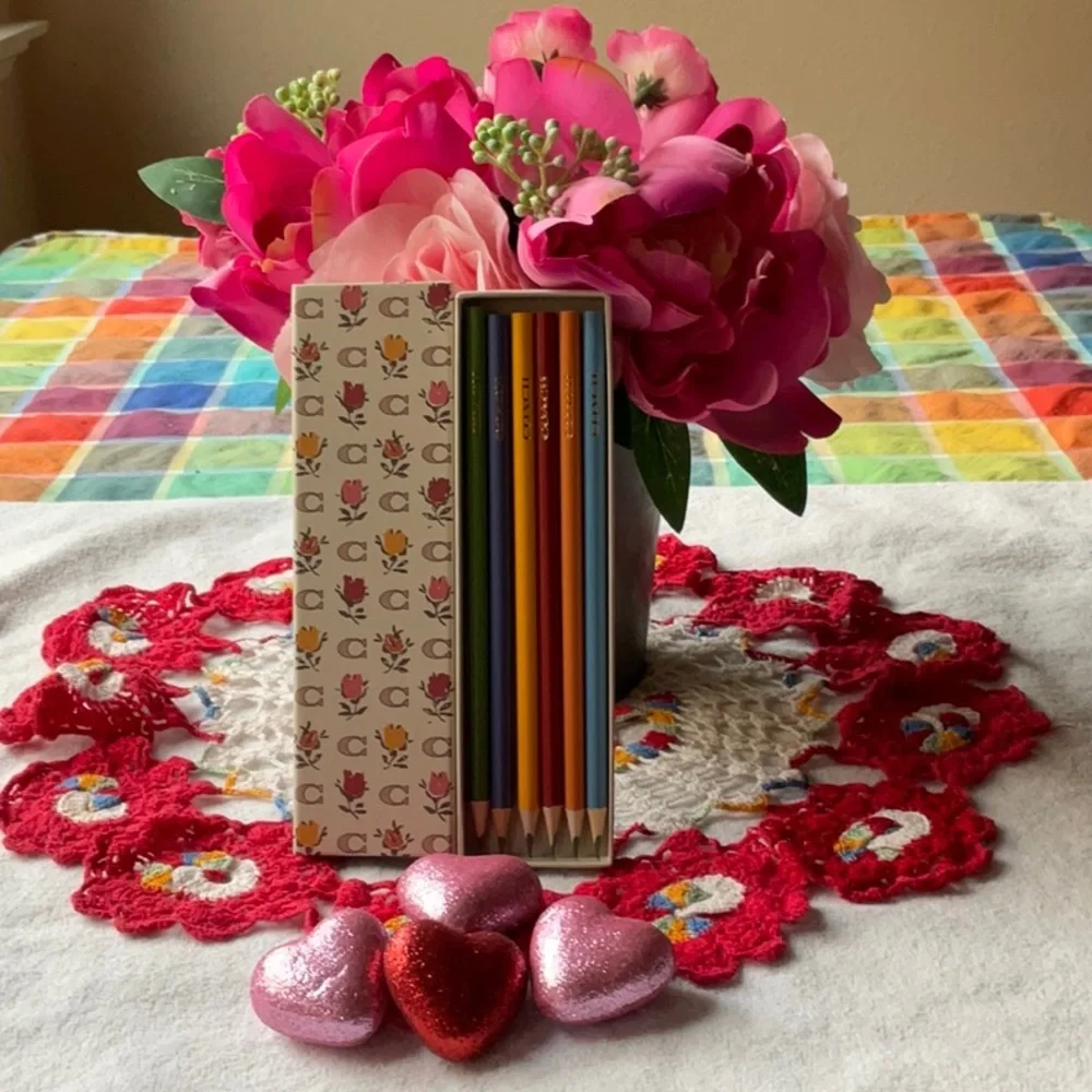 ✏️ COACH PENCIL SET WITH BADLANDS FLORAL PRINT ✏️NWT✏️